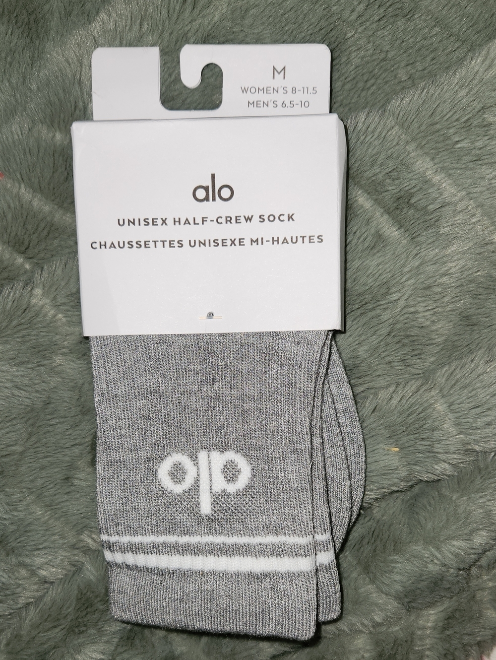 ALO Yoga Unisex Half-Crew Socks - Gray